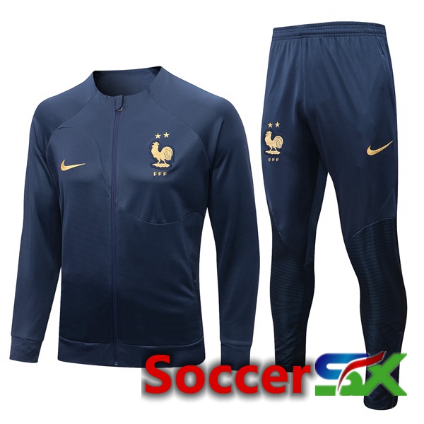 France Training Jacket Suit Royal Blue 2022/2023