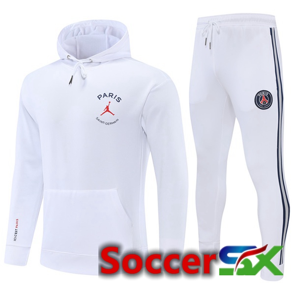 JORDAN Paris PSG Training Tracksuit Hoodie White 2022/2023