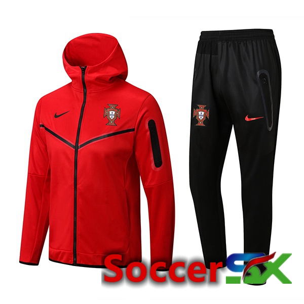 Portugal Training Tracksuit Hoodie Red 2022/2023