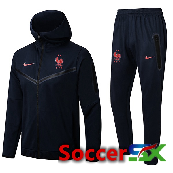 France Training Tracksuit Hoodie Royal Blue 2022/2023