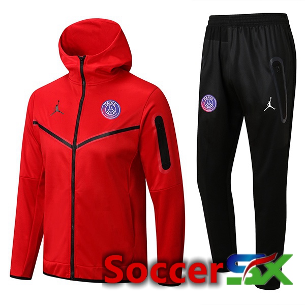 JORDAN Paris PSG Training Tracksuit Hoodie Red 2022/2023