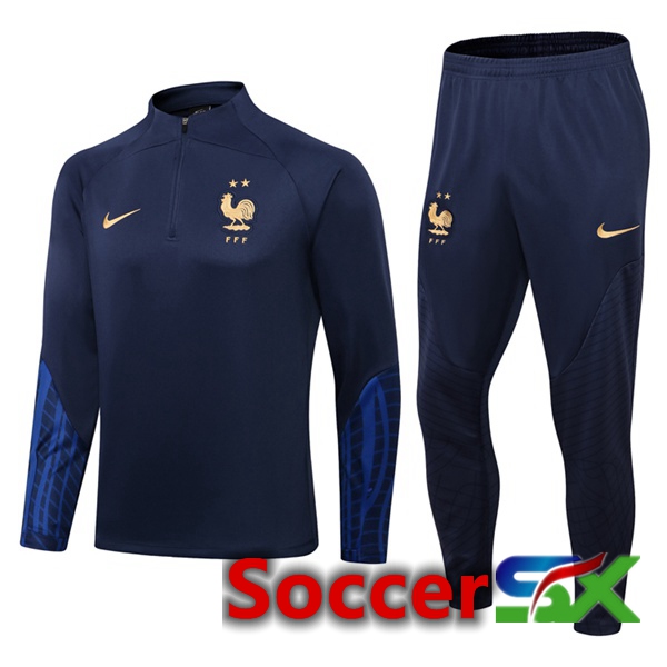 France Training Jacket Suit Royal Blue 2022/2023