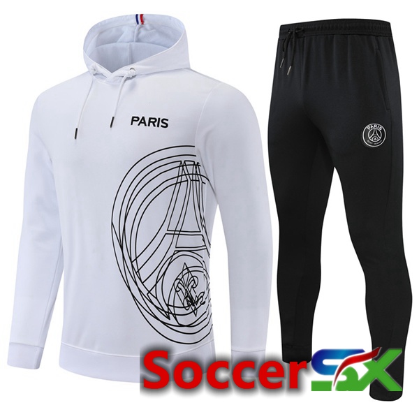 JORDAN Paris PSG Training Tracksuit Hoodie White 2022/2023