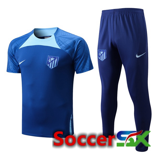 Atletico Madrid Training T Shirt + Pants Blue 2022/2023