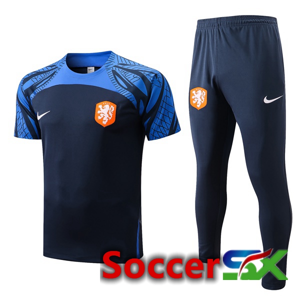 Netherlands Training T Shirt + Pants Royal Blue 2022/2023