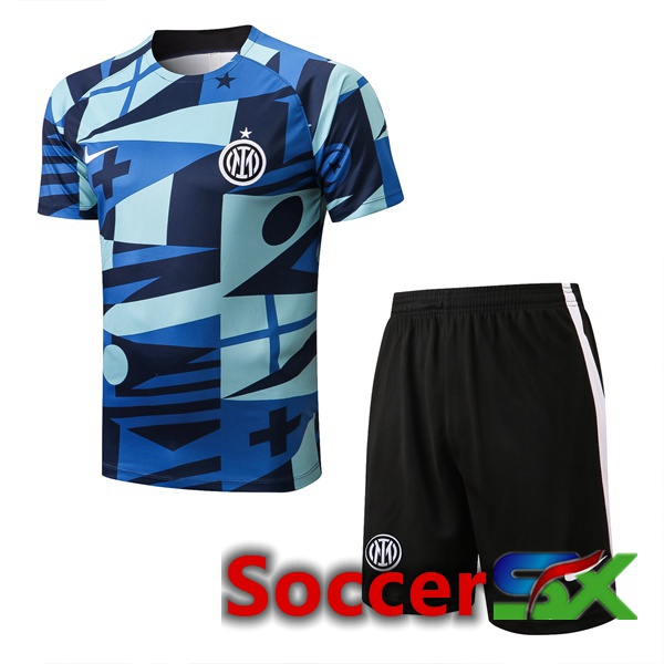 Inter Milan Training T Shirt + Shorts Blue 2022/2023