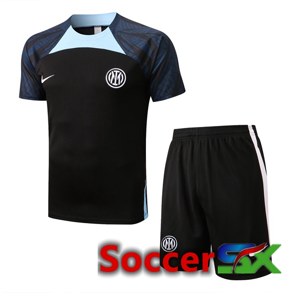 Inter Milan Training T Shirt + Shorts Black 2022/2023