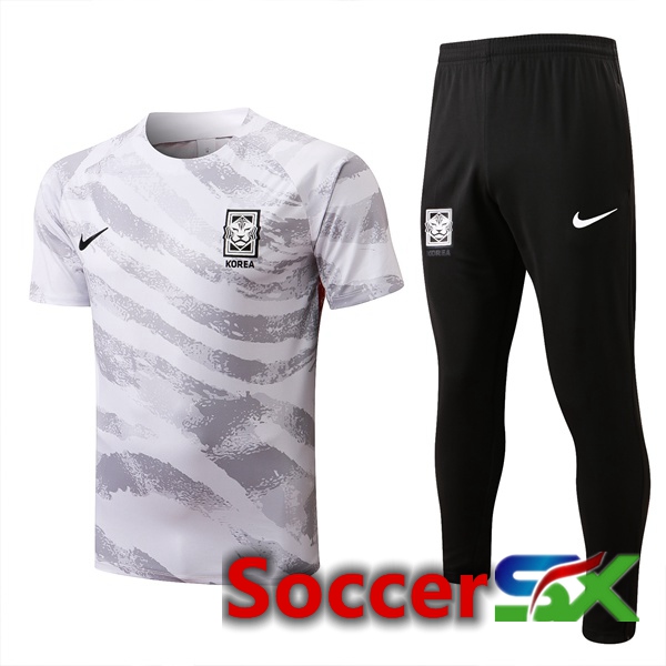 South Korea Training T Shirt + Pants White 2022/2023