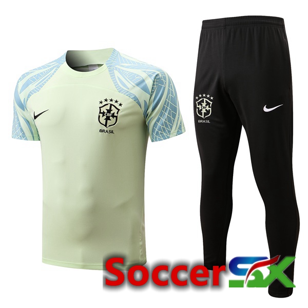 Brazil Training T Shirt + Pants Yellow 2022/2023