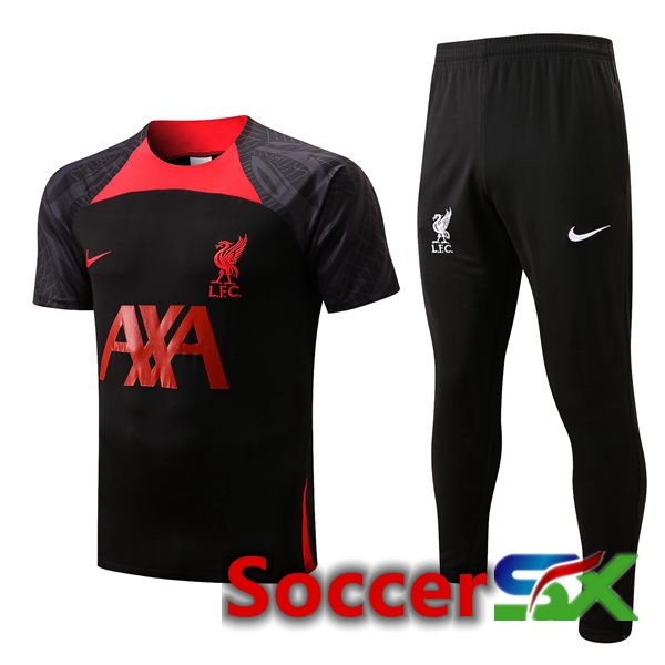 FC Liverpool Training T Shirt + Pants Black 2022/2023