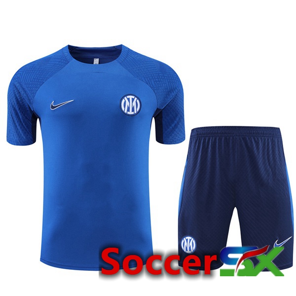 Inter Milan Training T Shirt + Shorts Blue 2022/2023