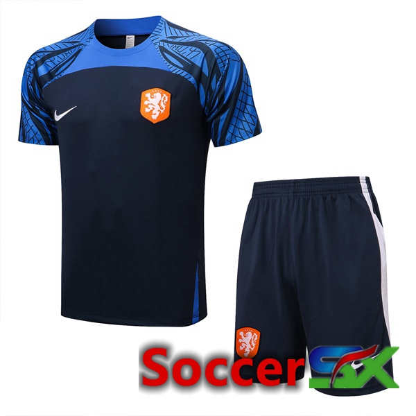 Netherlands Training T Shirt + Shorts Royal Blue 2022/2023