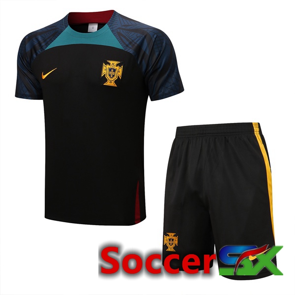 Portugal Training T Shirt + Shorts Red 2022/2023