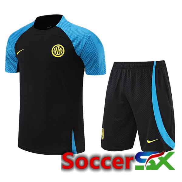 Inter Milan Training T Shirt + Shorts Black 2022/2023