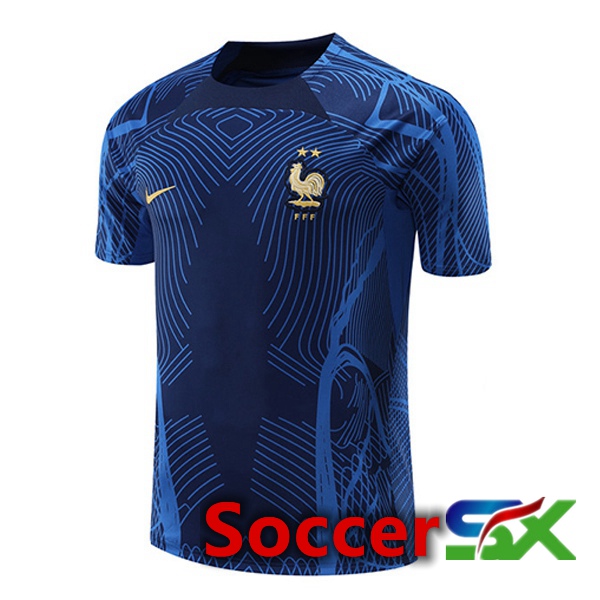 France Training T Shirt Blue 2022/2023