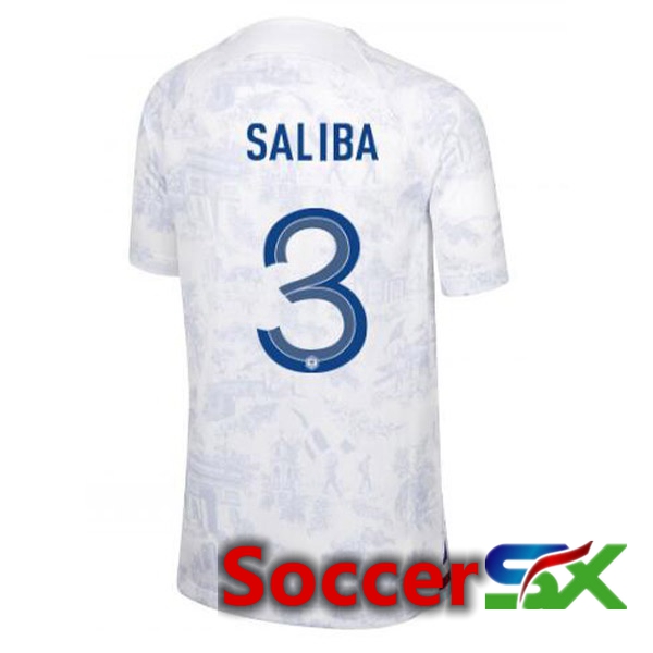 France (SALIBA 3) Away Jersey White World Cup 2022