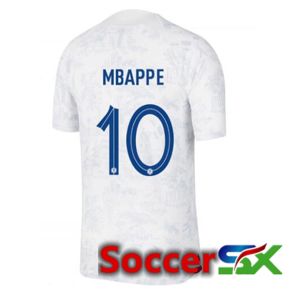 France (MBAPPE 10) Away Jersey White World Cup 2022