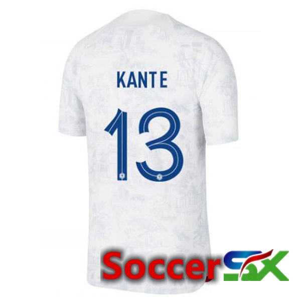 France (KANTE 13) Away Jersey White World Cup 2022