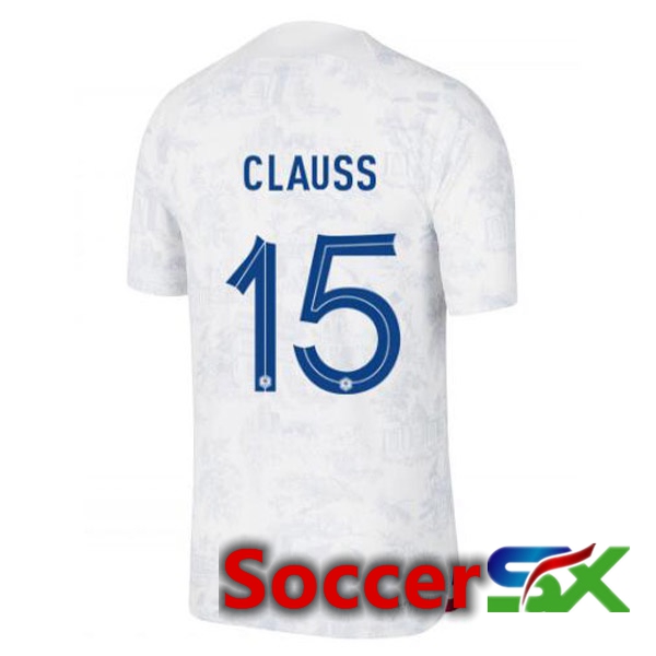 France (CLAUSS 15) Away Jersey White World Cup 2022