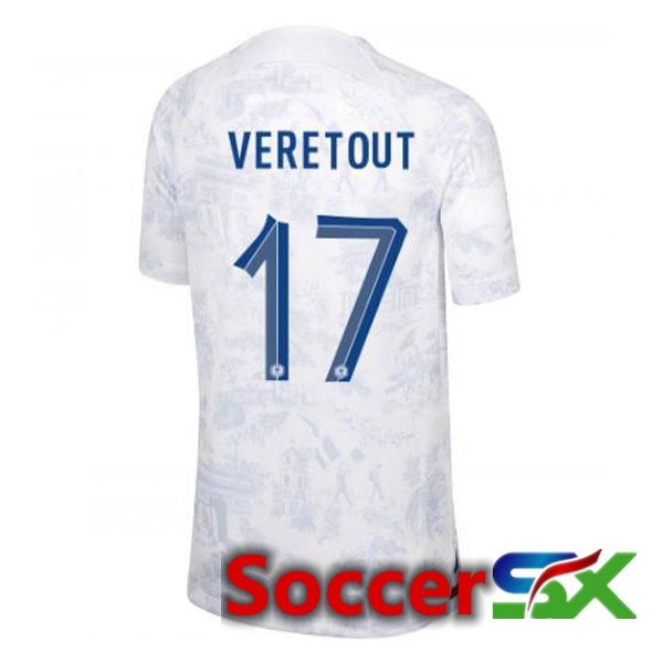 France (VERETOUT 17) Away Jersey White World Cup 2022