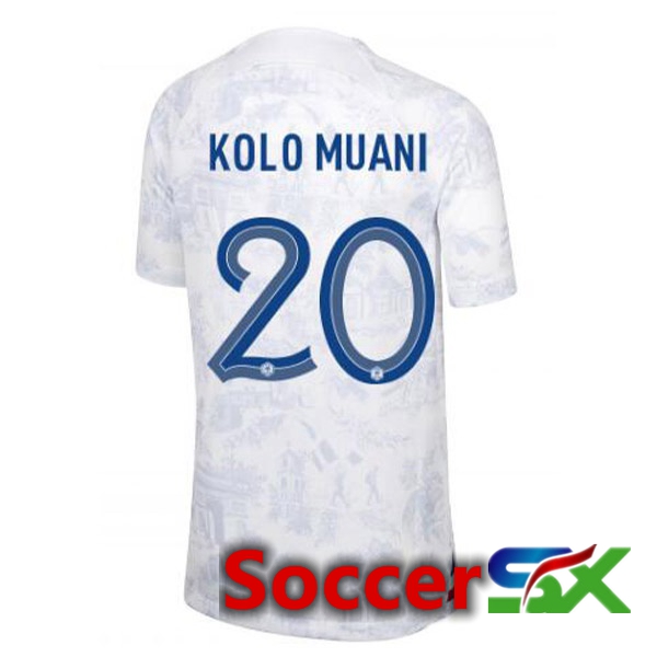 France (KOLO MUANI 20) Away Jersey White World Cup 2022