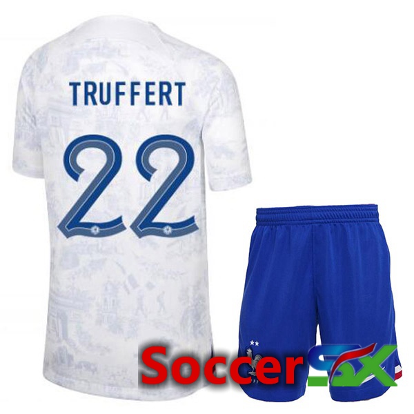 France (TRUFFERT 22) Kids Away Jersey White World Cup 2022