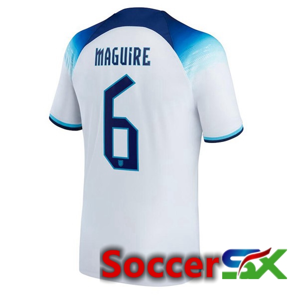 England (MAGUIRE 6) Home Jersey White World Cup 2022