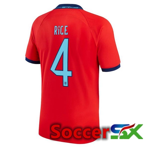 England (RICE 4) Away Jersey Red World Cup 2022