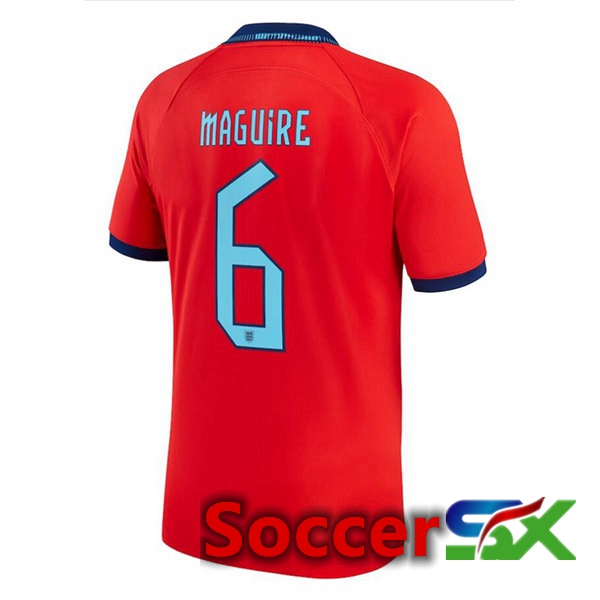 England (MAGUIRE 6) Away Jersey Red World Cup 2022
