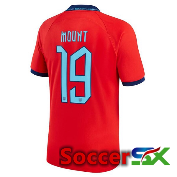 England (MOUNT 19) Away Jersey Red World Cup 2022