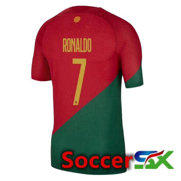 Portugal (RONALDO 7) Home Jersey Red Green World Cup 2022