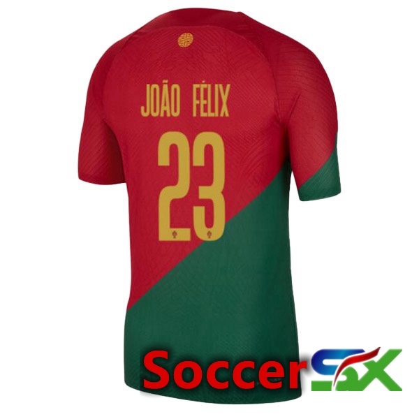 Portugal (JO脙O F脡LIX 23) Home Jersey Red Green World Cup 2022