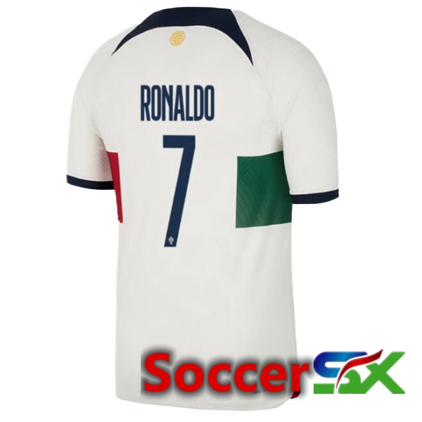 Portugal (RONALDO 7) Away Jersey White Red World Cup 2022