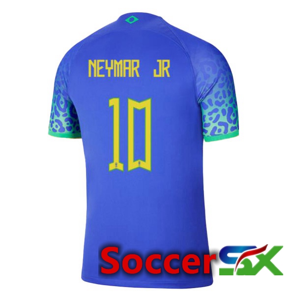 Brazil (NEYMAR JR 10) Away Jersey Blue World Cup 2022