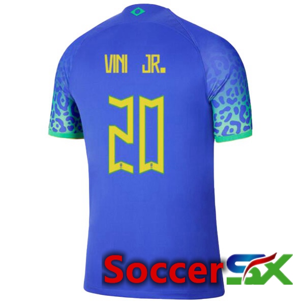 Brazil (VINI JR. 20) Away Jersey Blue World Cup 2022