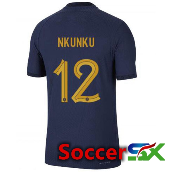 France (NKUNKU 12) Home Jersey Royal Blue World Cup 2022