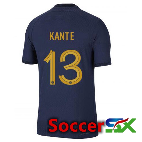 France (KANTE 13) Home Jersey Royal Blue World Cup 2022