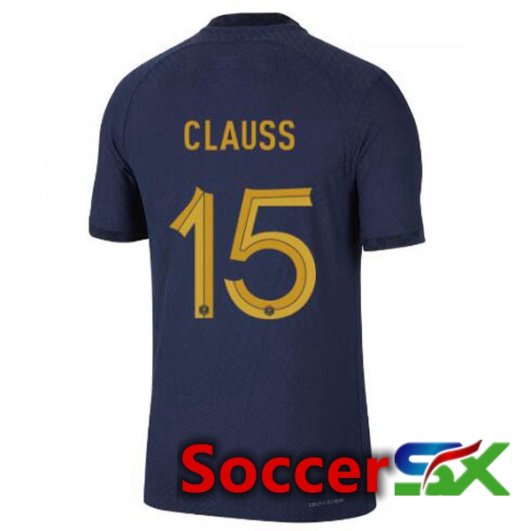 France (CLAUSS 15) Home Jersey Royal Blue World Cup 2022