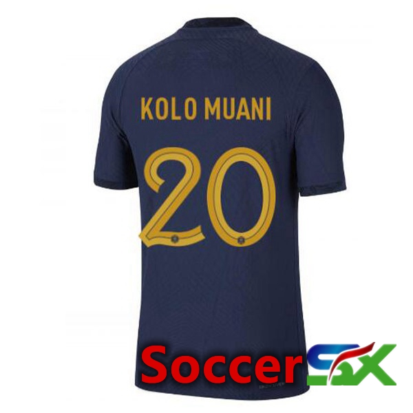 France (KOLO MUANI 20) Home Jersey Royal Blue World Cup 2022