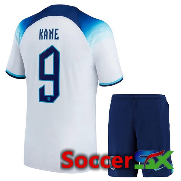 England (KANE 9) Kids Home Jersey White 2023/2023