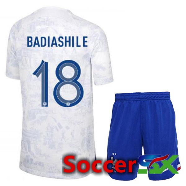 France (BADIASHILE 18) Kids Away Jersey White 2023/2023