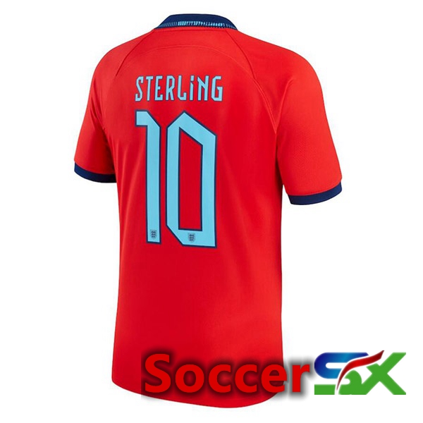 England (STERLING 10) Away Jersey Red 2023/2023