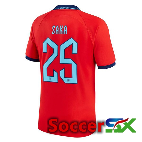 England (SAKA 25) Away Jersey Red 2023/2023