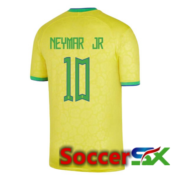 Brazil (NEYMAR JR 10) Home Jersey Yellow 2023/2023