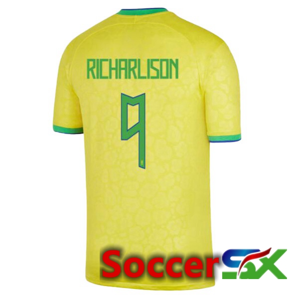 Brazil (RICHARLISON 9) Home Jersey Yellow 2023/2023