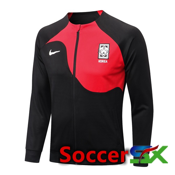 South Korea Training Jacket Black Red 2022/2023