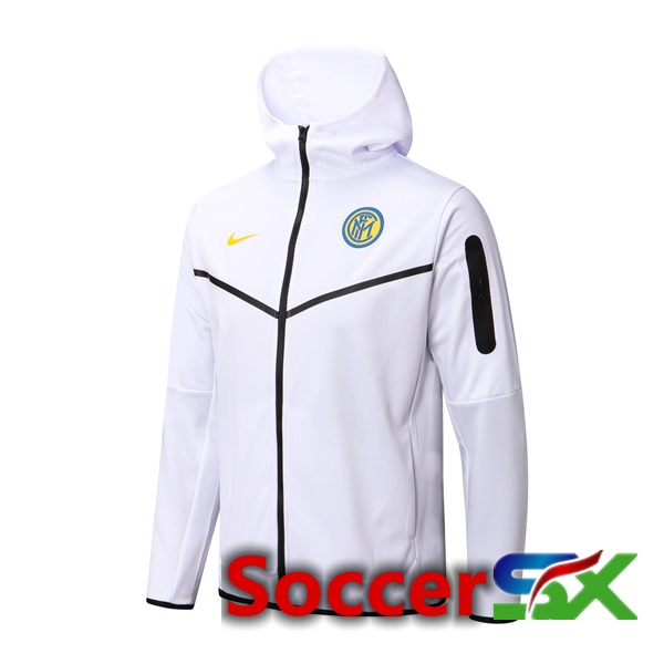 Inter Milan Training Jacket Hoodie White 2022/2023