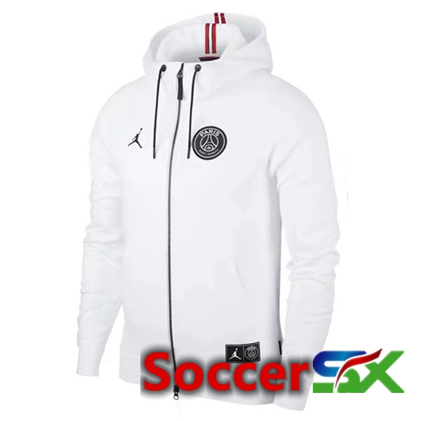 JORDAN Paris PSG Training Jacket Hoodie White 2022/2023