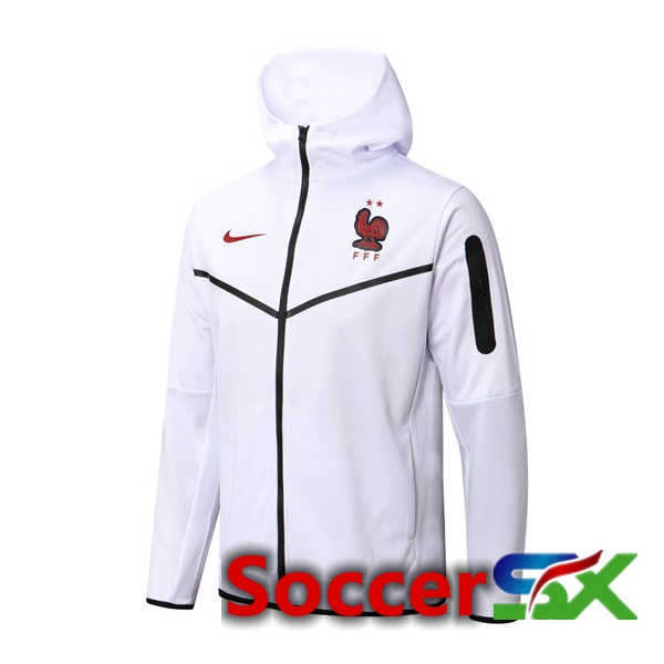 France Training Jacket Hoodie White 2022/2023