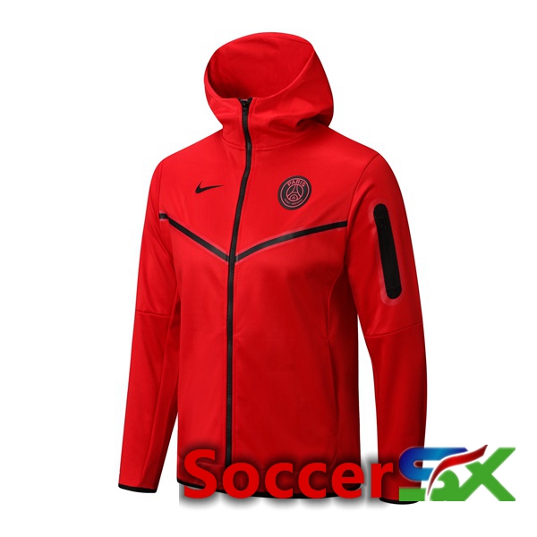 Paris PSG Training Jacket Hoodie Red 2022/2023